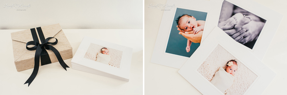 Newborn portrait fine art picture box by Laurel McConnell Photography.