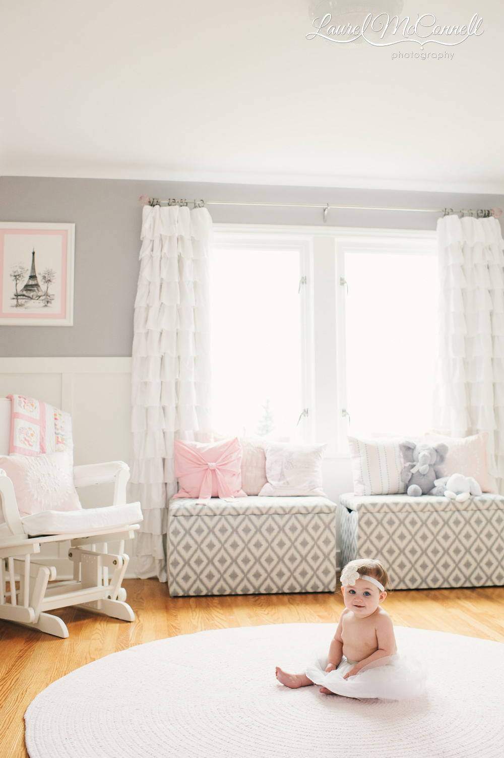 Baby portrait in nursery in Seattle.