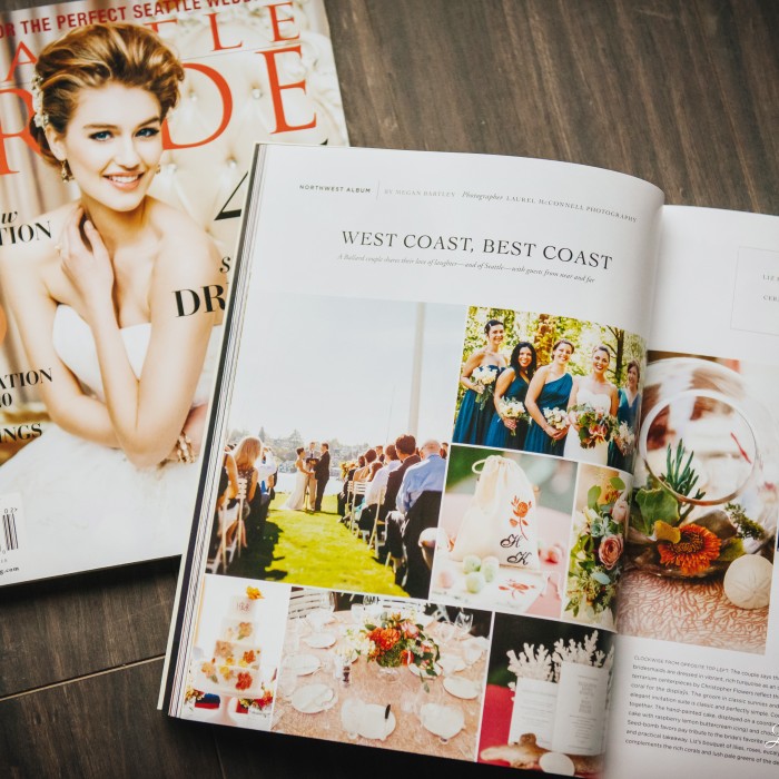 West Coast, Best Coast Feature in Seattle Bride Magazine!